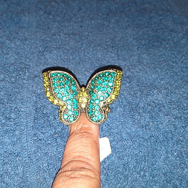 Multi Colored Stretch Butterfly Ring